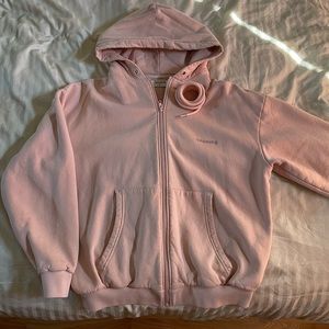 House Of CB pink hoodie zip up